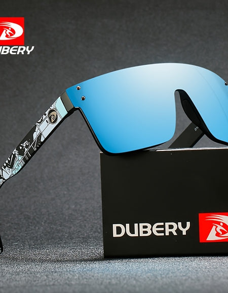 1pc Men's DUBERY Square Luxury Oversized Lens Fashion Glasses