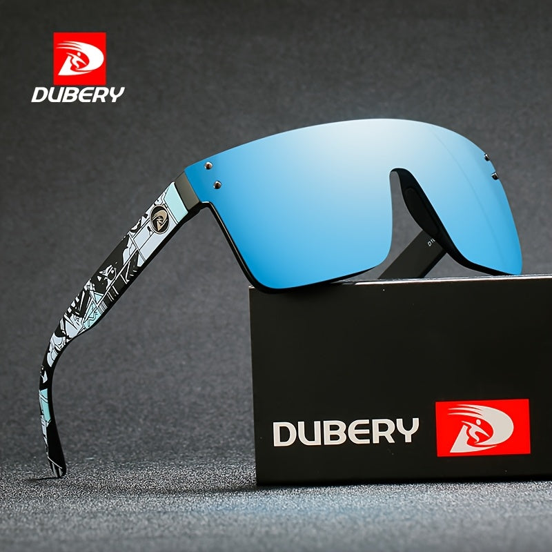 1pc Men's DUBERY Square Luxury Oversized Lens Fashion Glasses