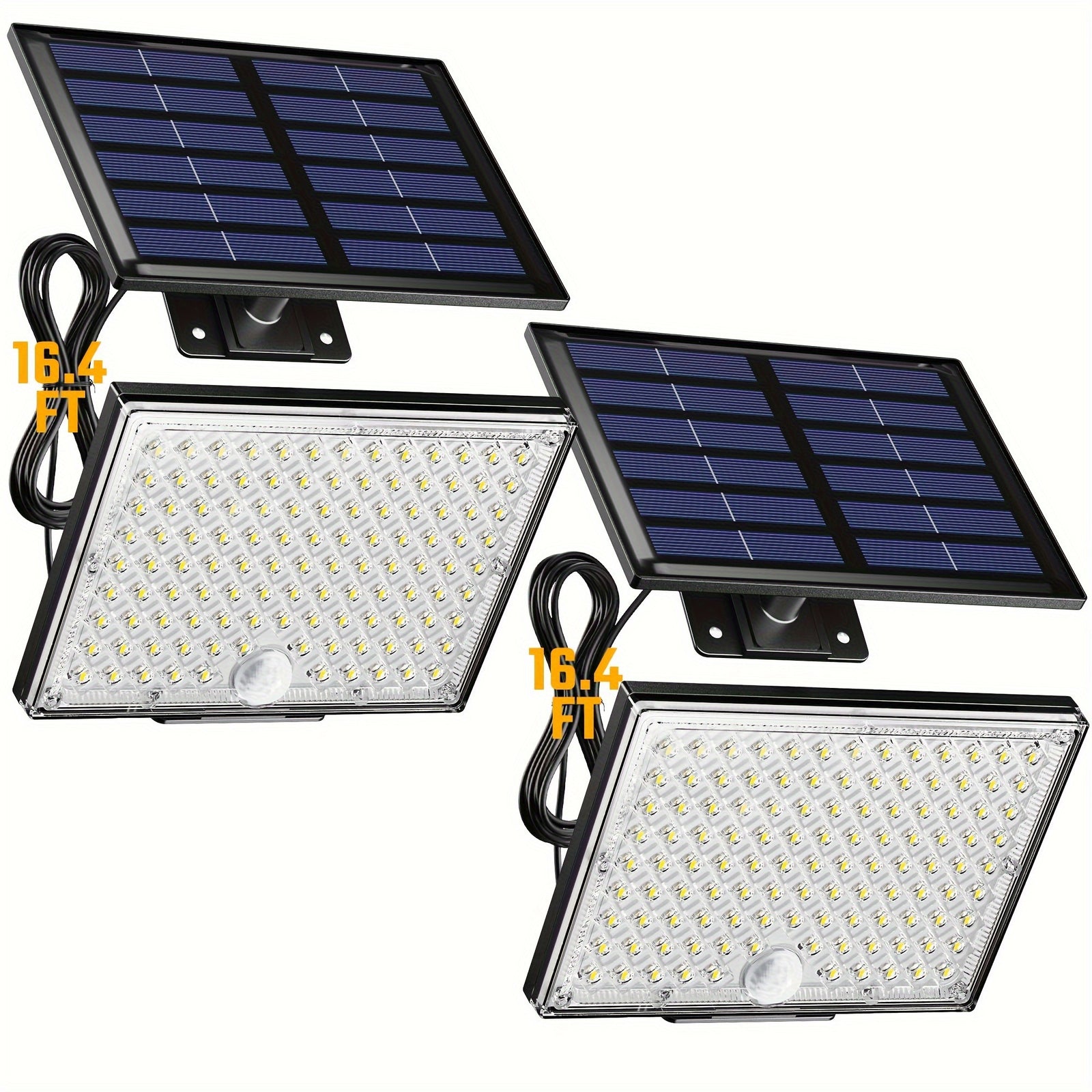 SUPERDANNY 1/2/4 Pack 16ft Cable Solar Outside Lights With 113 Bright LEDs 9000K, Waterproof, Motion Sensor Outdoor Flood Lights Dusk To Dawn, Security Light For Garden Barn Porch For School, Street Lights
