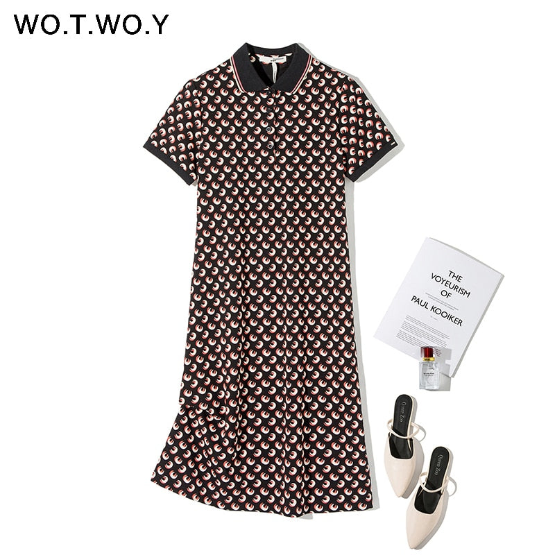 Spring Summer Women Dress 2020  Short Sleeve