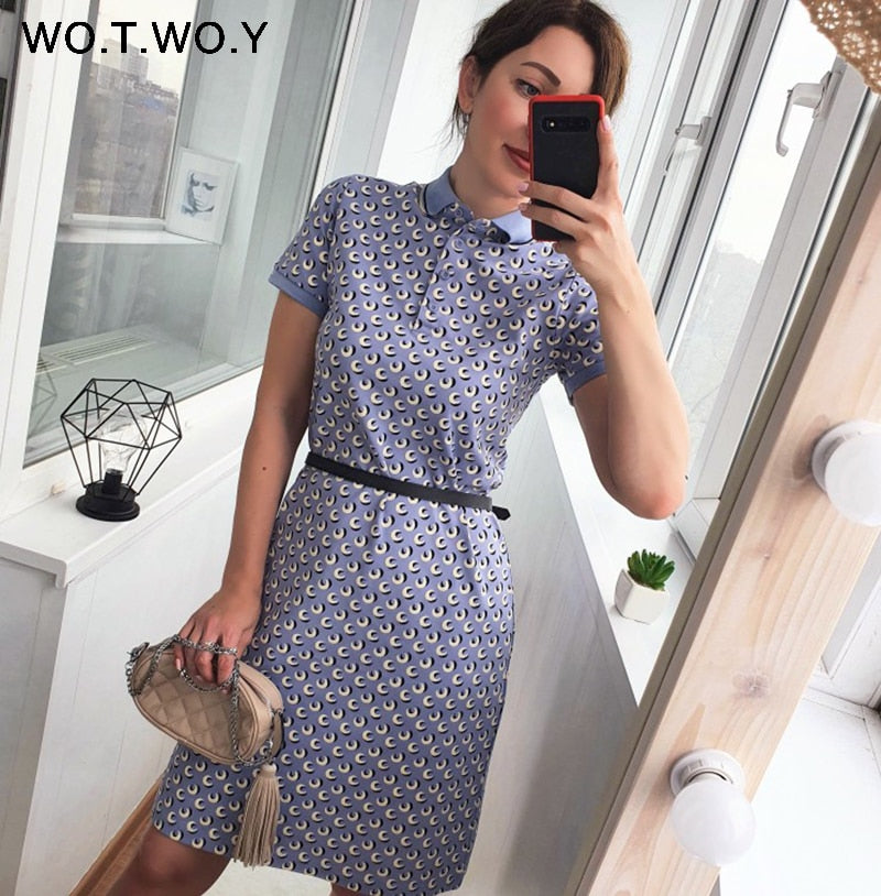 Spring Summer Women Dress 2020  Short Sleeve