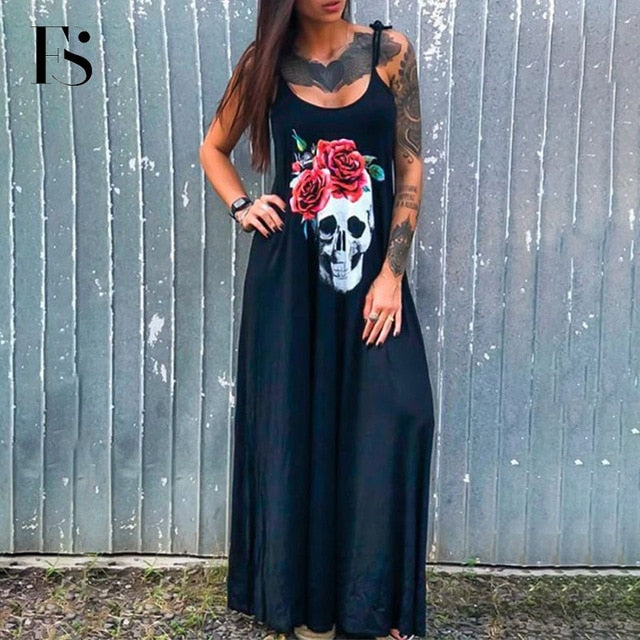 Female Loose Halter Neck Sleeveless Dress
