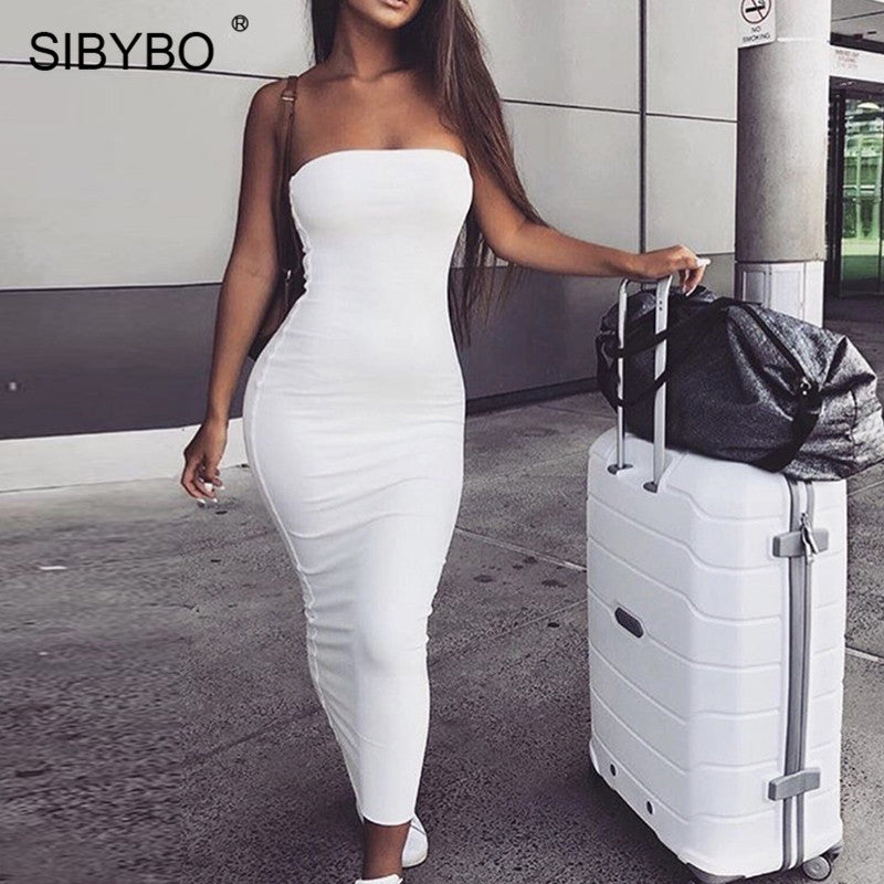 Off Shoulder Strapless Sexy Women Dress