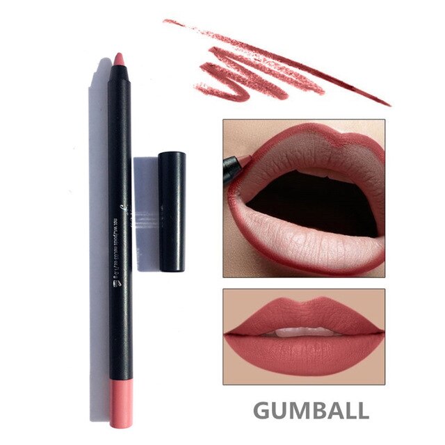 8 Colors Sexy Matte Lip Stick Lip Liner Waterproof
