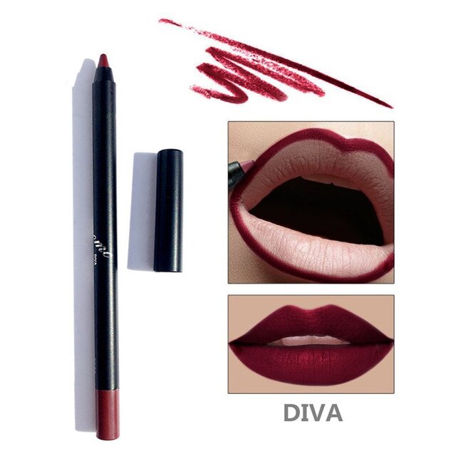 8 Colors Sexy Matte Lip Stick Lip Liner Waterproof