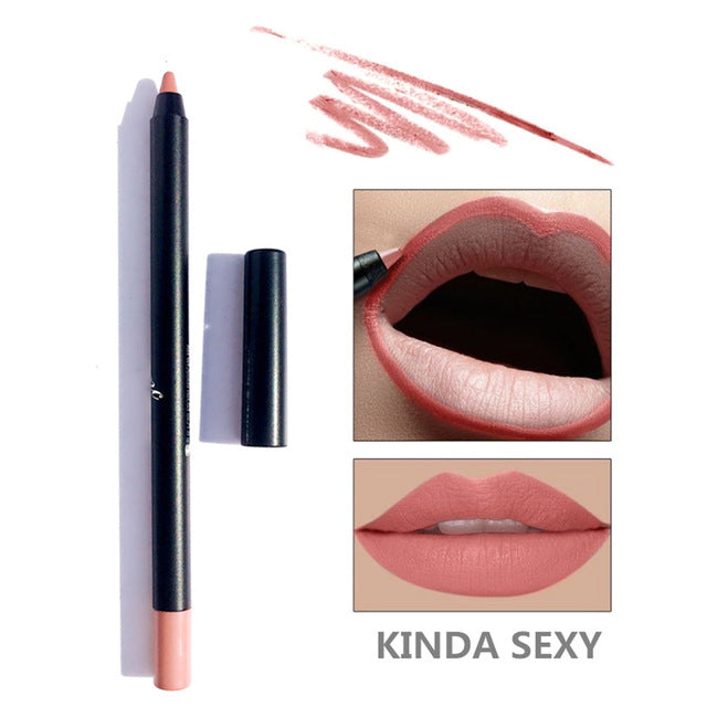 8 Colors Sexy Matte Lip Stick Lip Liner Waterproof