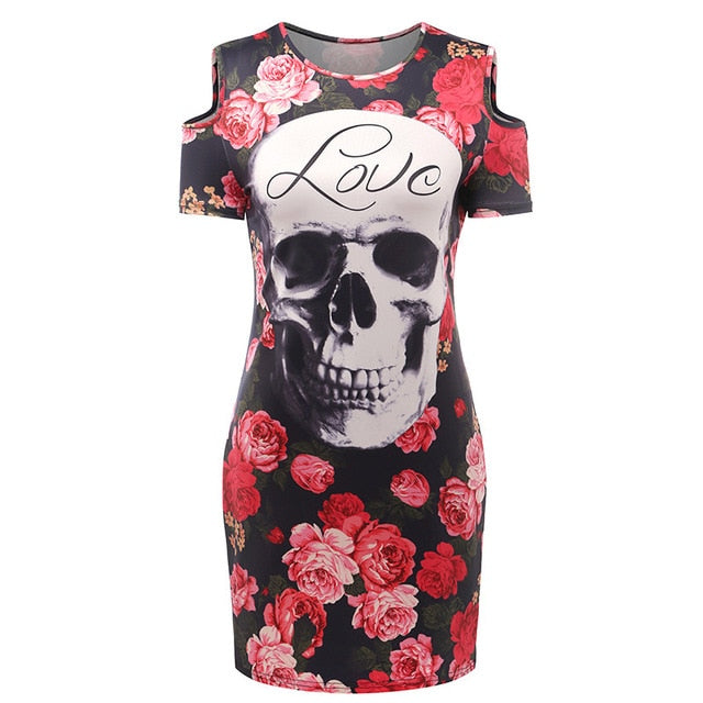 Fashion Women Cute Cartoon Printed  Summer Dress