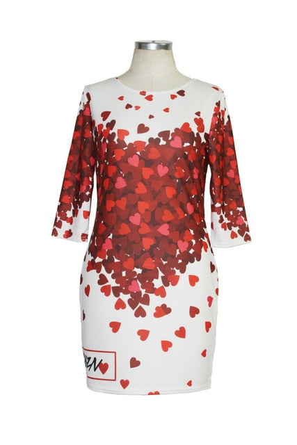 Fashion Women Cute Cartoon Printed  Summer Dress