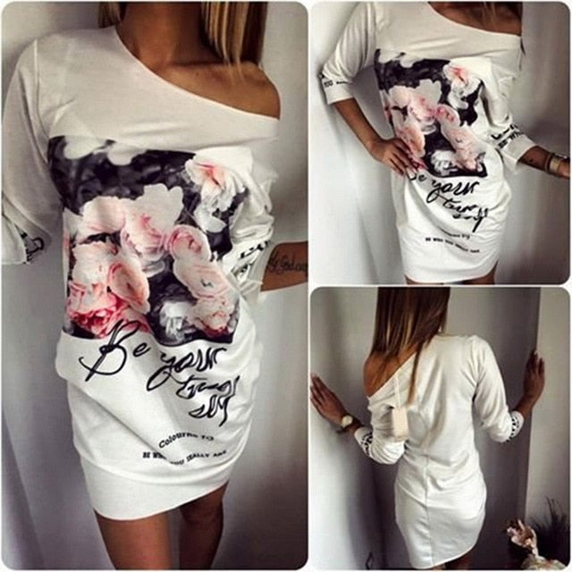 Fashion Women Cute Cartoon Printed  Summer Dress