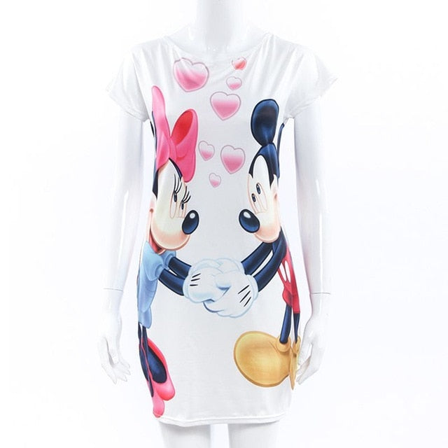 Fashion Women Cute Cartoon Printed  Summer Dress